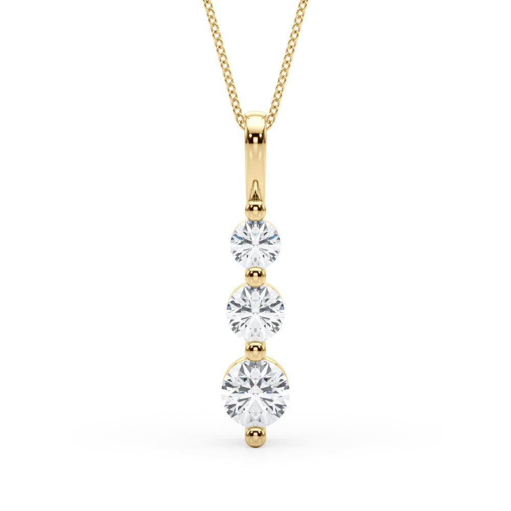 Three-Stone Diamond Drop Necklace – 1.00 CT. TW