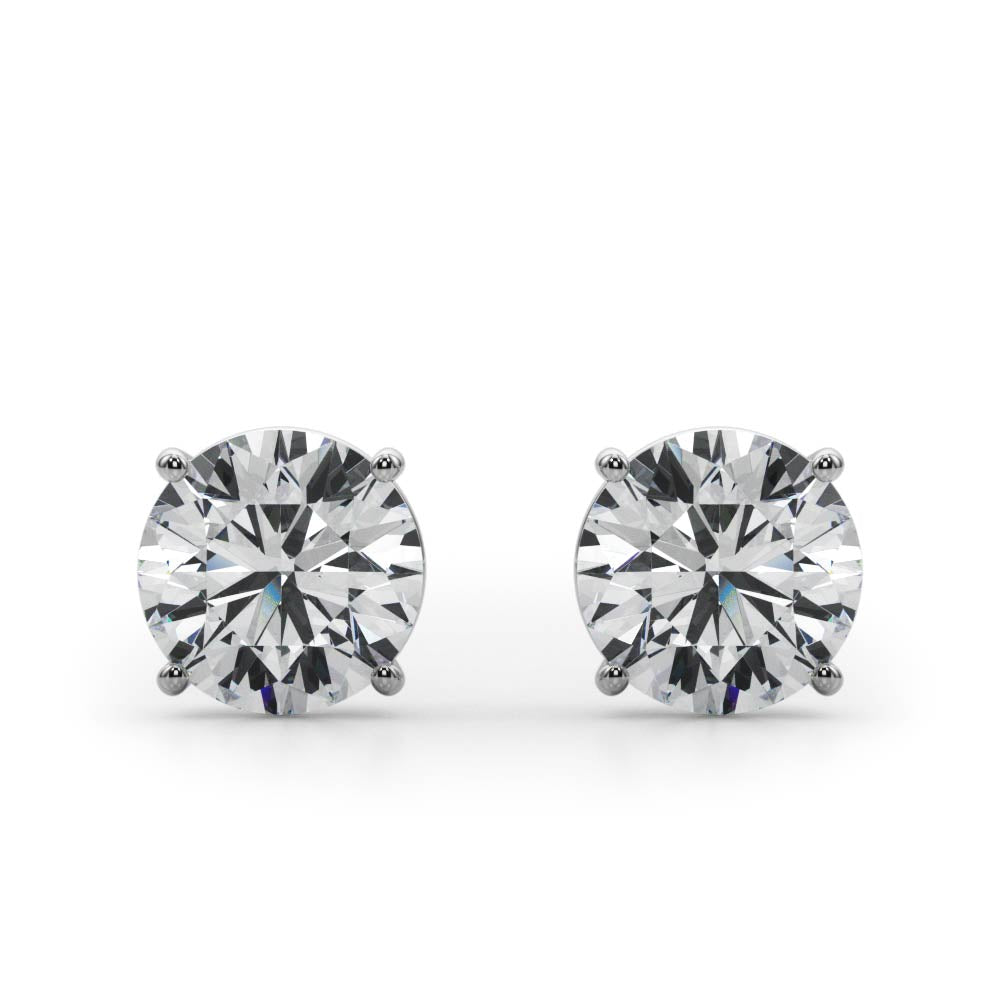 Classic 4-Prong Diamond Stud Earrings