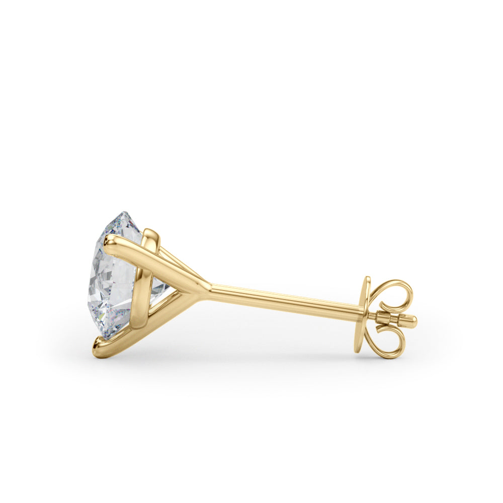 Classic 3-Prong Diamond Stud Earrings
