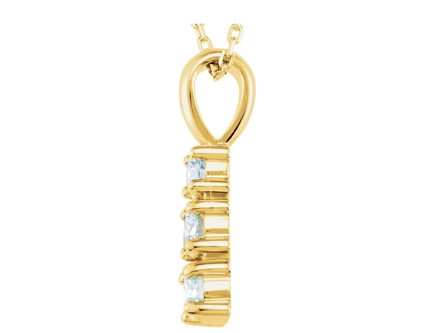 Three-Stone Diamond Pendant Necklace – 1/3 CT. TW