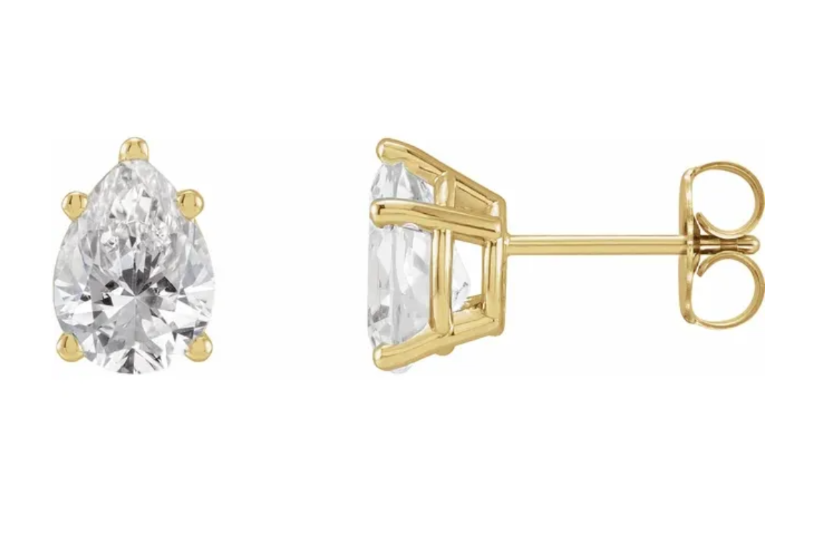 Pear-Cut Diamond Stud Earrings – 5/8 CT. TW