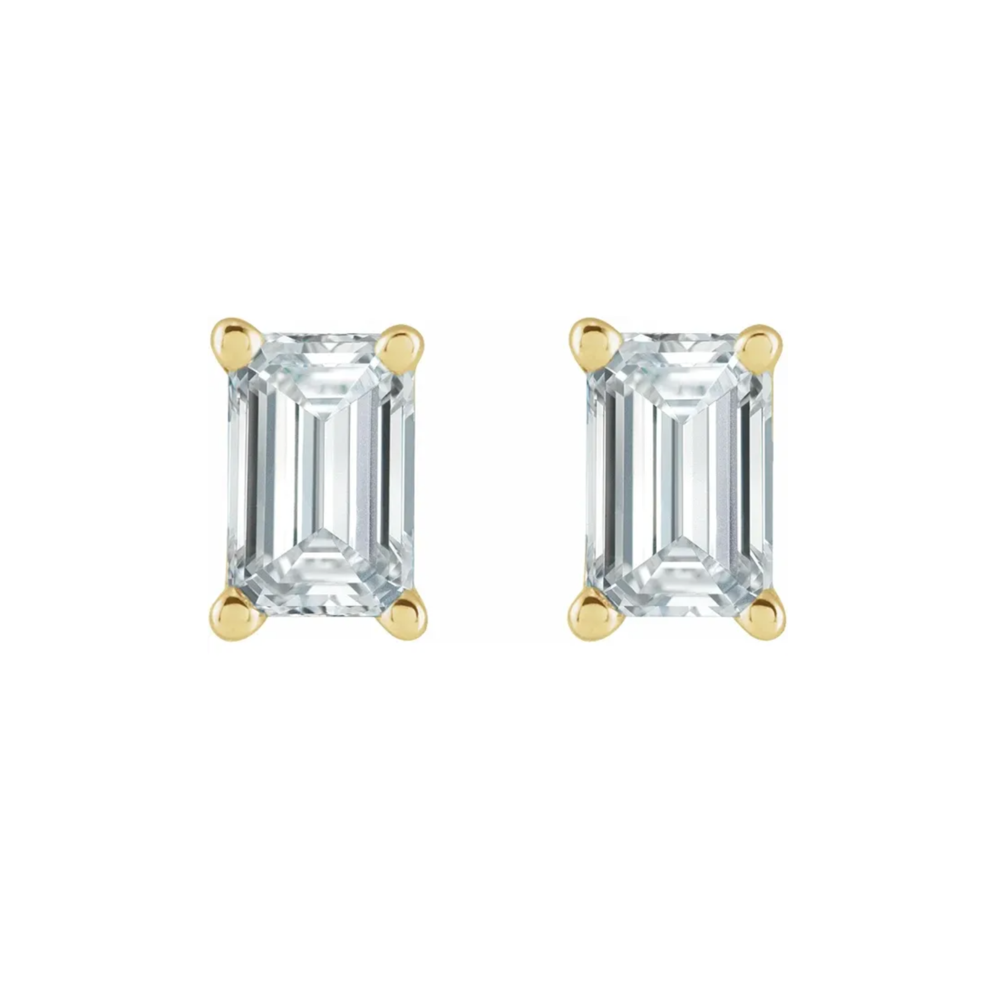 Emerald-Cut Diamond Stud Earrings – 1/2 CT. TW