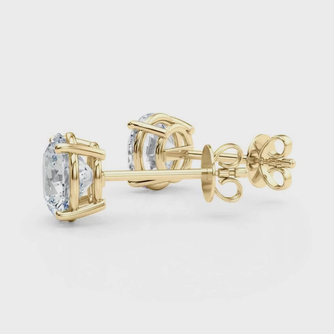 Classic 4-Prong Diamond Stud Earrings