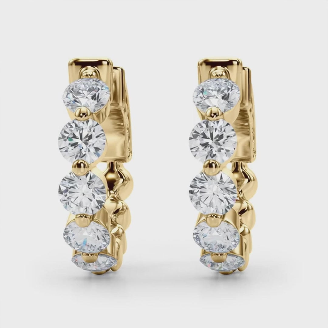 Diamond Hoop Earrings – 1.00 CT. TW, Vault Lock Design