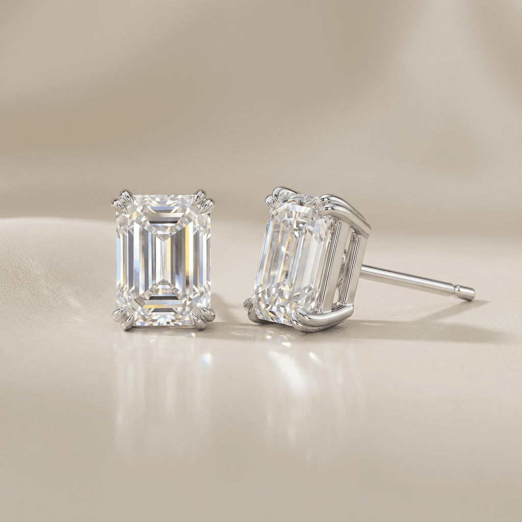 Diamond stud earrings