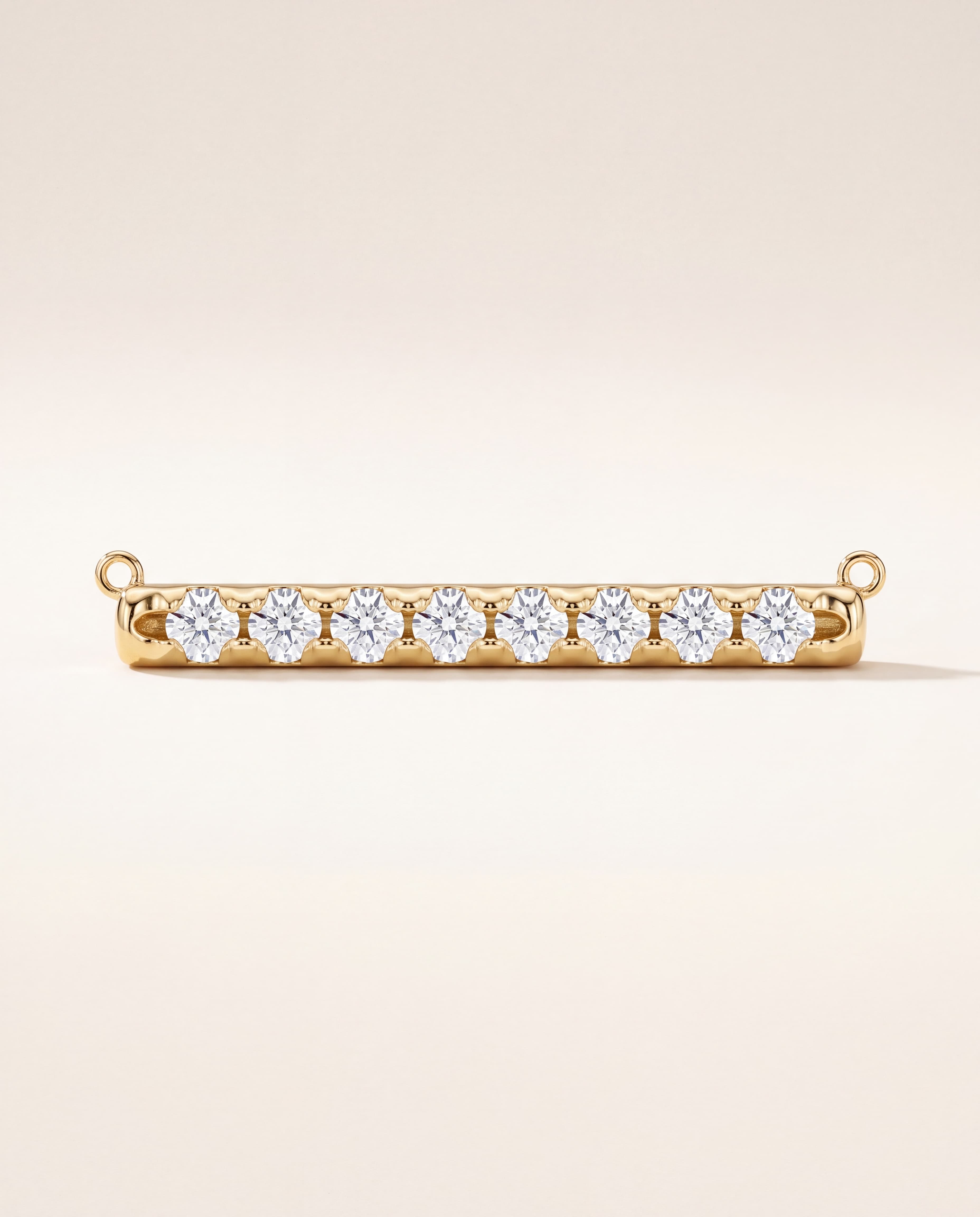Diamond Bar Necklace in yellow gold