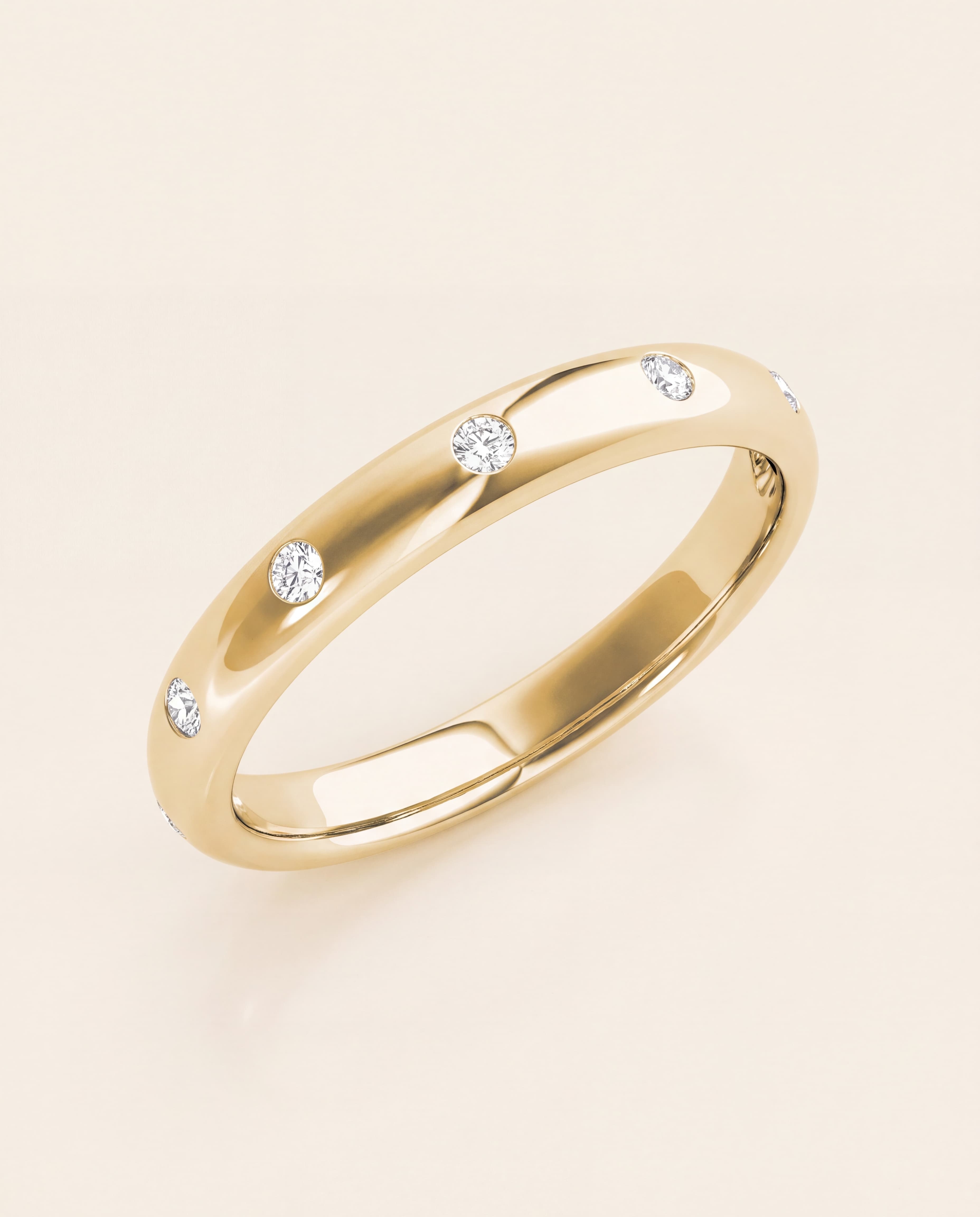 Bezel-Set Diamond Stacking Band – 0.105 CT. TW, studio photograph