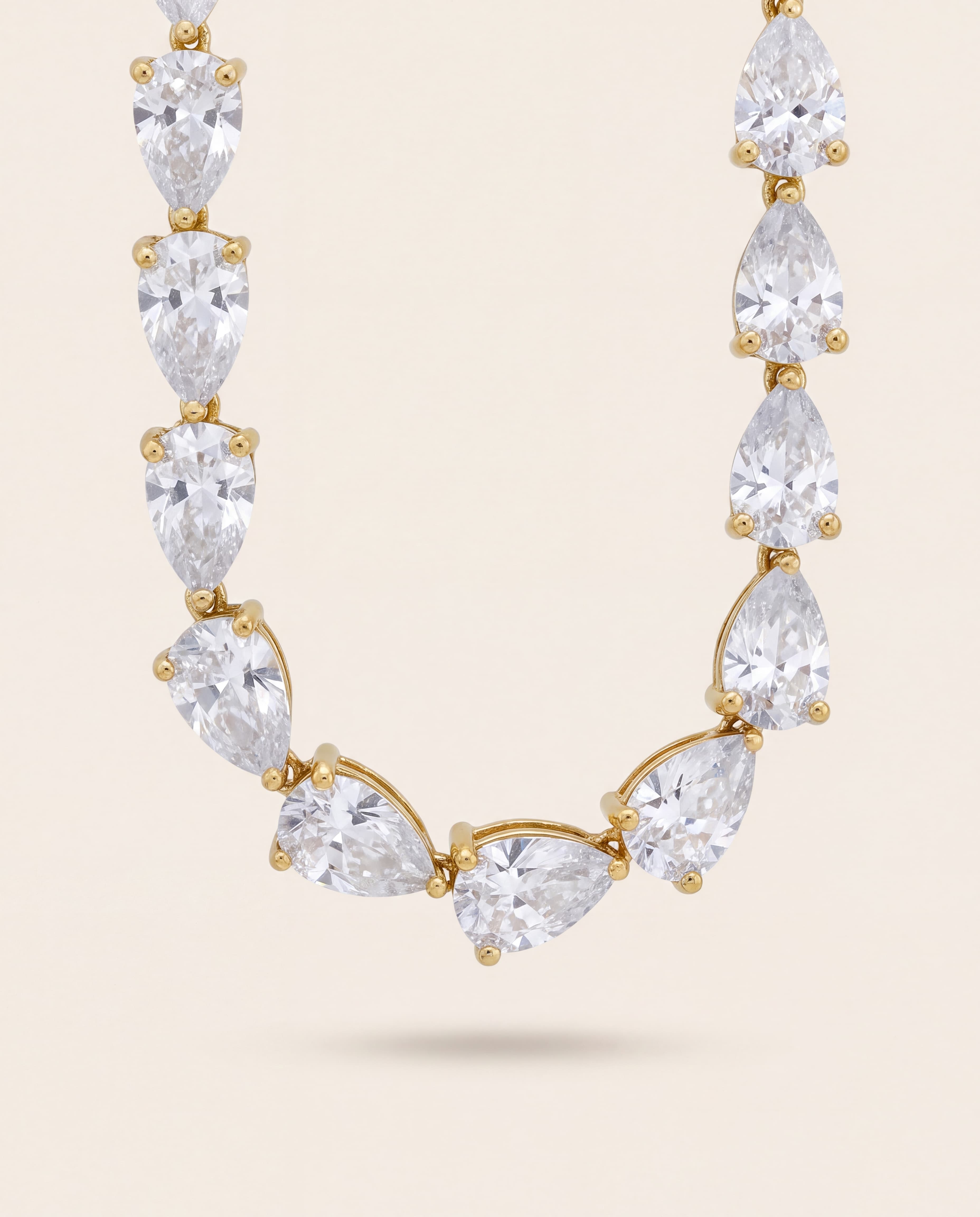 Line Diamond Necklace – 10 CT. TW (16"), studio photograph