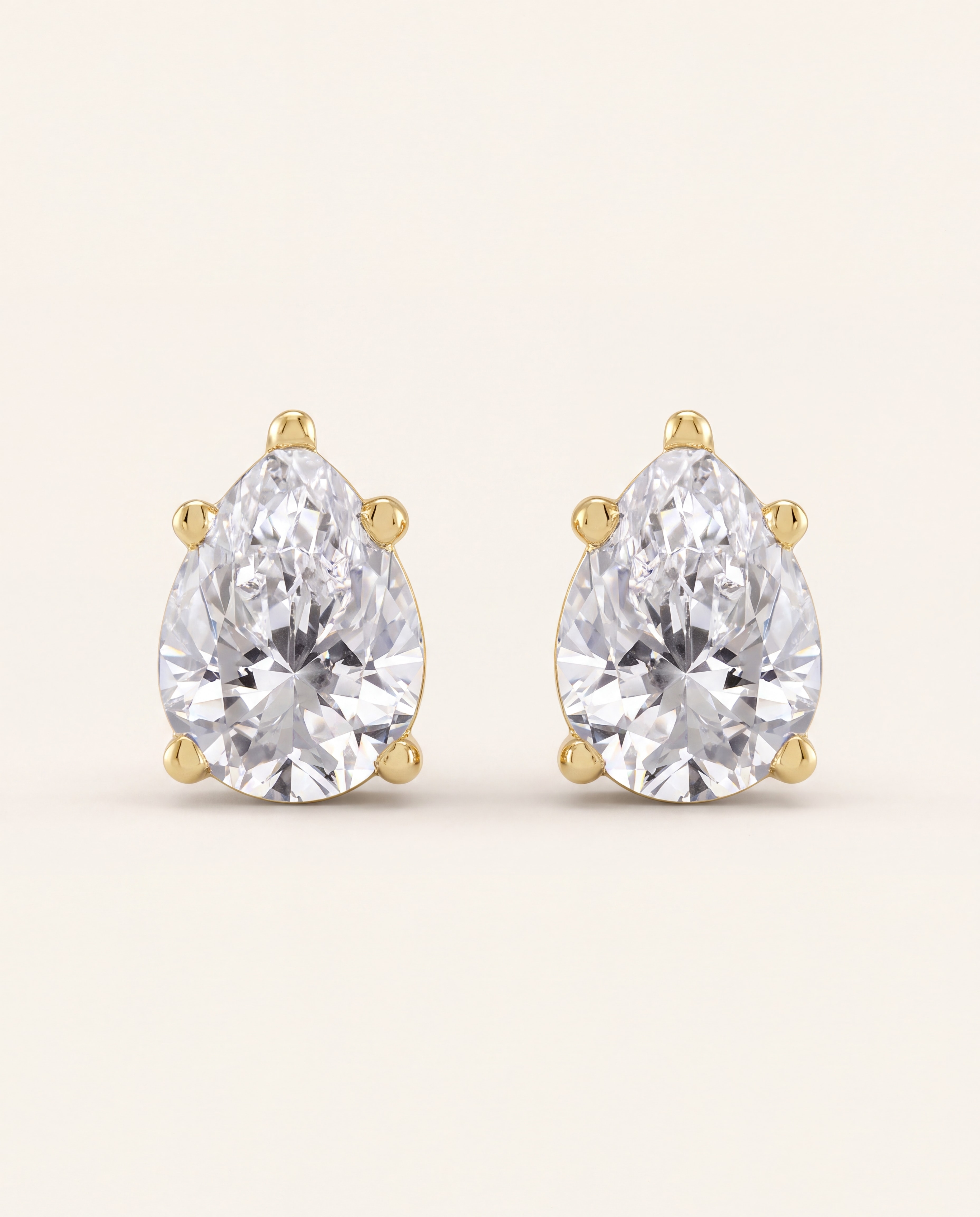 Pear-Cut Diamond Stud Earrings – 5/8 CT. TW, studio photograph