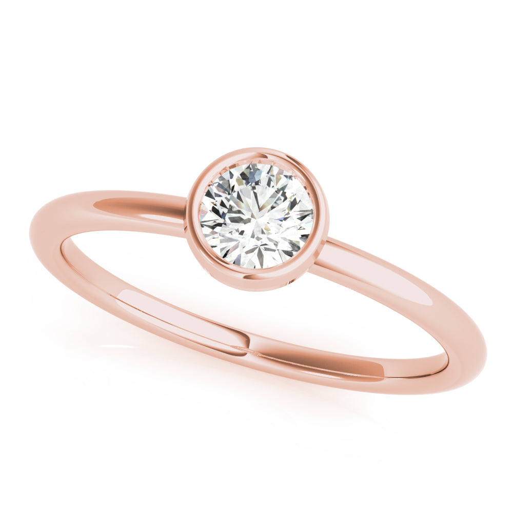 Round Bezel-Set Solitaire Ring – 0.33 CT.