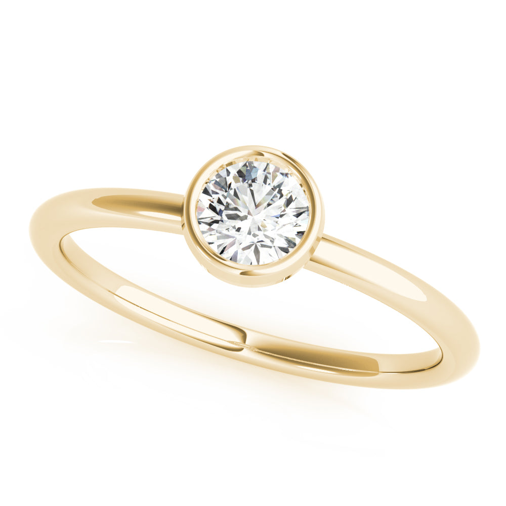 Round Bezel-Set Solitaire Ring – 0.33 CT.