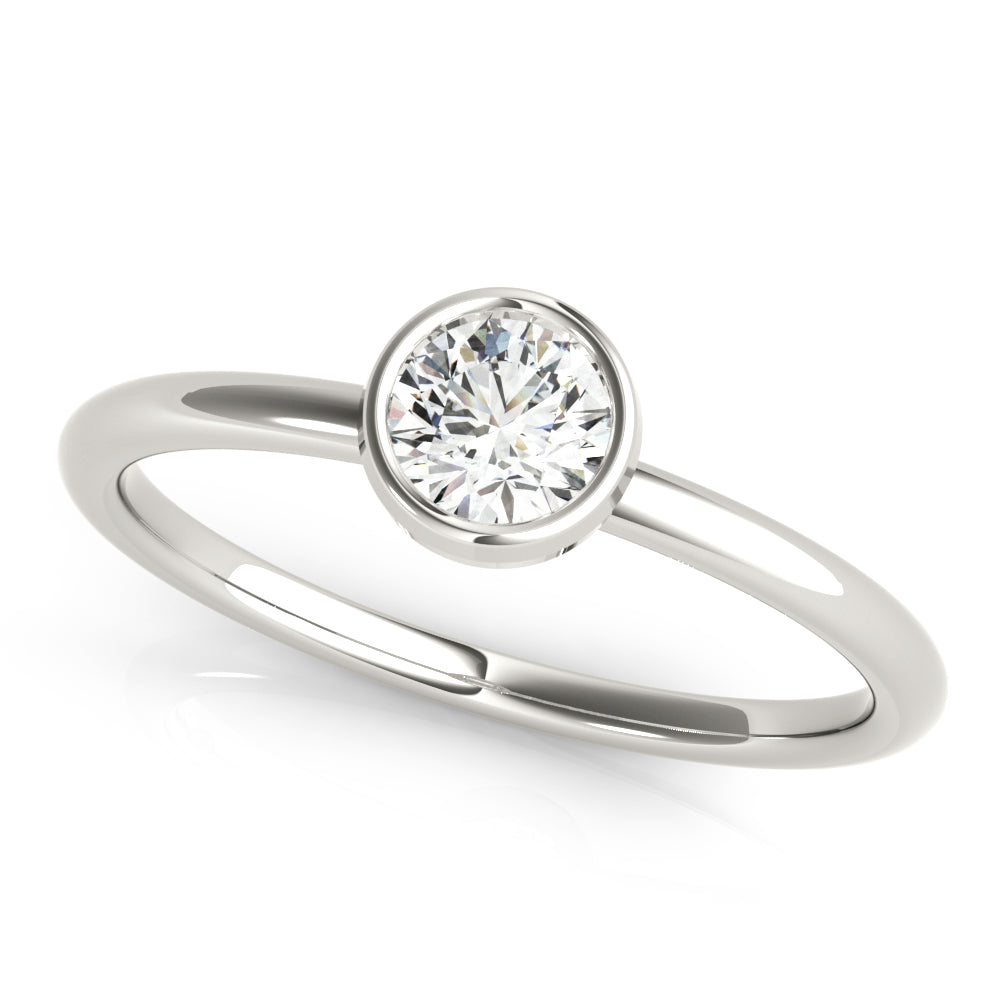 Round Bezel-Set Solitaire Ring – 0.33 CT.